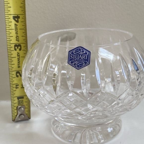 Vintage Stuart Crystal Cut Glass Candy Compote Footed Dish - Picture 11 of 12